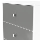 Bennet-3-Drawer-Midi-Deep-Chest-Grey-&-White from Roseland Furniture