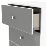 Bennet-3-Drawer-Midi-Deep-Chest-Grey-&-White from Roseland Furniture