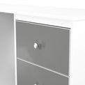 Bennet-6-Drawer-Kneehole-Grey-&-White from Roseland Furniture