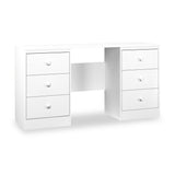 Bennet-6-Drawer-Kneehole-White from Roseland Furniture