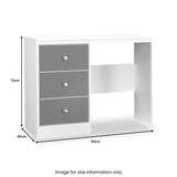 Bennet-3-Drawer-Vanity-Grey-&-White from Roseland Furniture