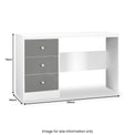 Bennet-3-Drawer-Wide-Desk-Grey-&-White from Roseland Furniture