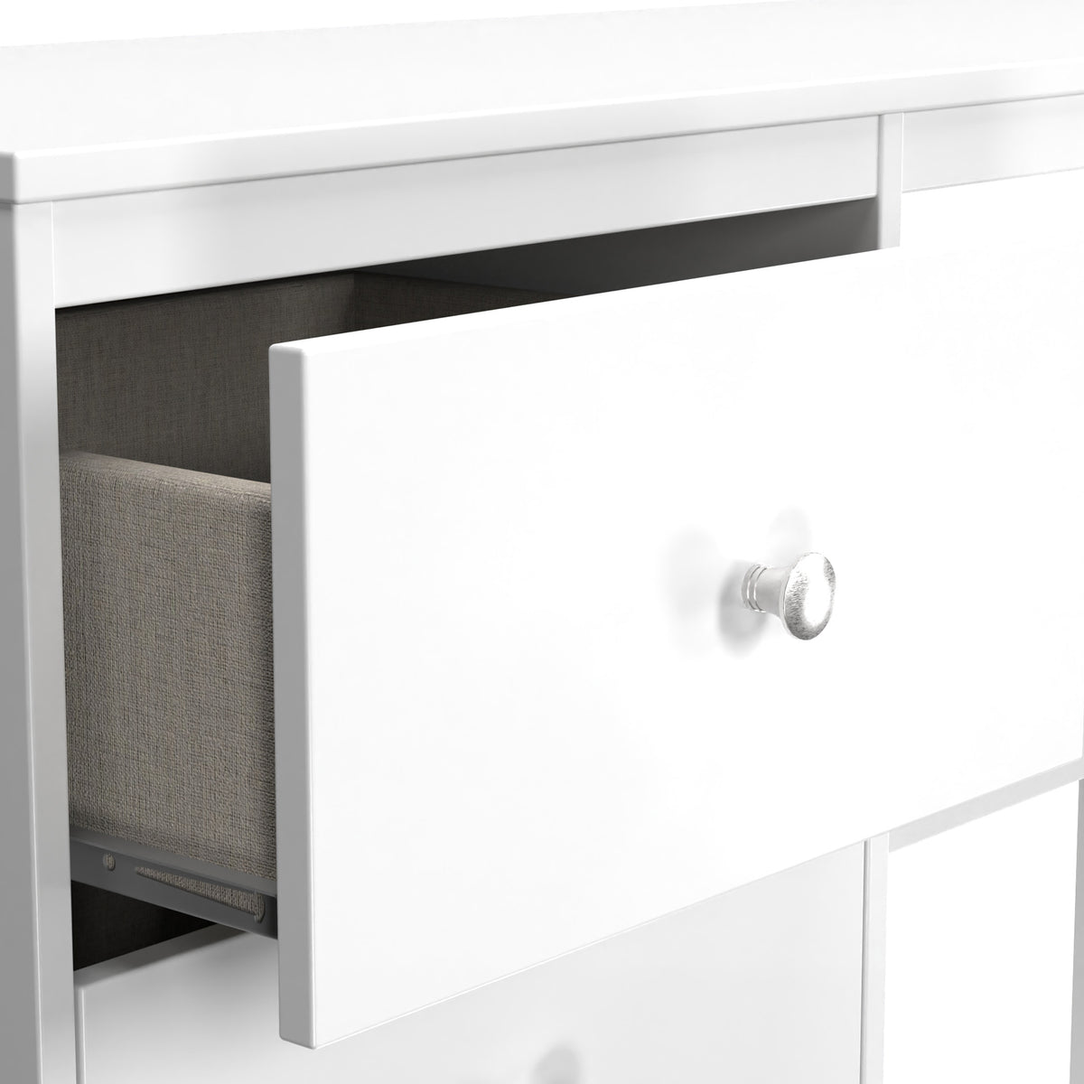 Bennet-3-Drawer-Wide-Desk-White from Roseland Furniture