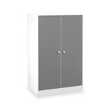 Bennet-2-Door-Midi-Wardrobe-Grey-&-White from Roseland Furniture