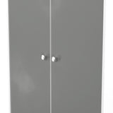 Bennet-2-Door-Midi-Wardrobe-Grey-&-White from Roseland Furniture