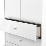 Bennet-Tall-2-Drawer-Wardrobe-White from Roseland Furniture