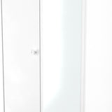 Bennet-Tall-2-Drawer-Mirrored-Wardrobe-White from Roseland Furniture