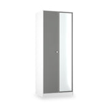 Bennet-Tall-Mirrored-Wardrobe-Grey-&-White from Roseland Furniture