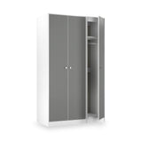 Bennet-Tall-Triple-Plain-Wardrobe-Grey-&-White from Roseland Furniture