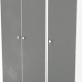 Bennet-Tall-Triple-Plain-Wardrobe-Grey-&-White from Roseland Furniture