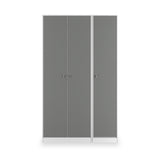 Bennet-Tall-Triple-Plain-Wardrobe-Grey-&-White Front1 from Roseland Furniture