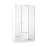 Bennet-Tall-Triple-2-Drawer-Wardrobe-White from Roseland Furniture