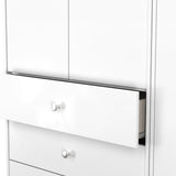 Bennet-Tall-Triple-2-Drawer-Wardrobe-White from Roseland Furniture