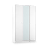 Bennet-Tall-Triple-Mirrored-Wardrobe-White from Roseland Furniture