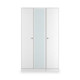 Bennet-Tall-Triple-Mirrored-Wardrobe-White from Roseland Furniture