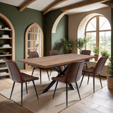 Perez-160-200cm-ext-dining-table-dark-oak from Roseland Furniture