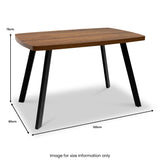 Frankie-120cm-oak-effect-dining-table-dark-oak from Roseland Furniture