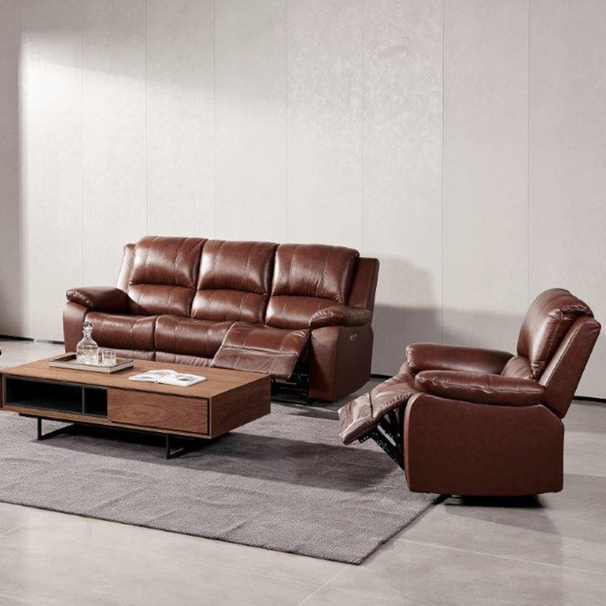 Selma-Leather-Armchair-Tan from Roseland Furniture