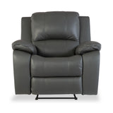 Selma-Leather-Armchair-Grey from Roseland Furniture