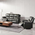 Selma-Leather-Armchair-Grey from Roseland Furniture