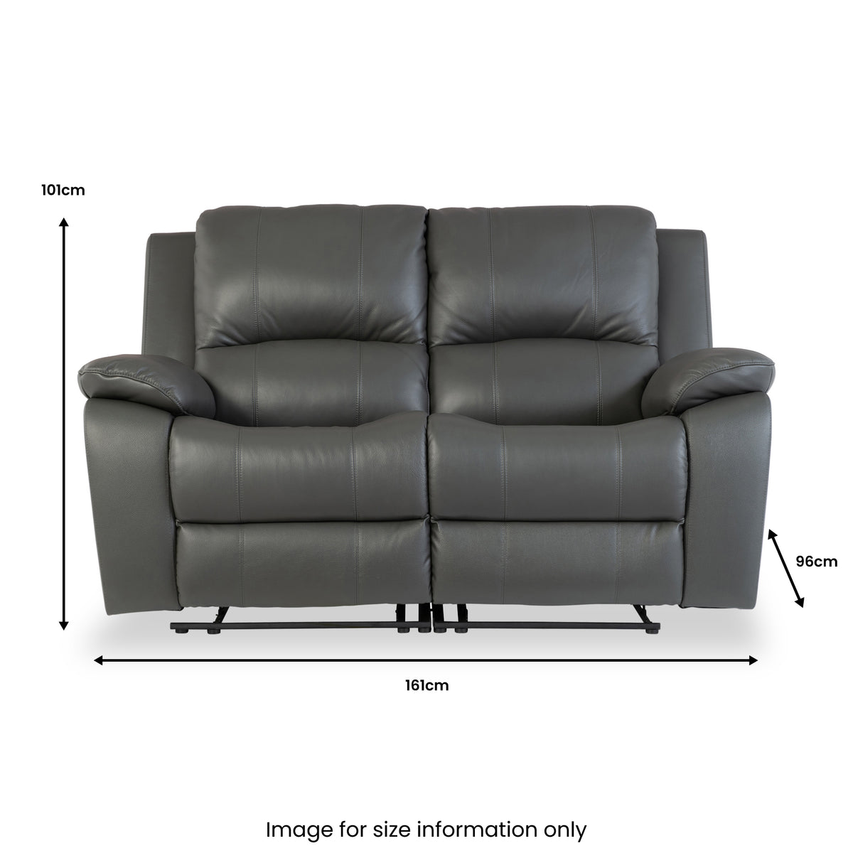 Selma-Leather-Electric-2-Seater-Sofa-Grey from Roseland Furniture