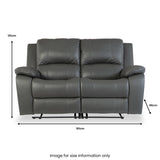 Selma-Leather-Electric-2-Seater-Sofa-Grey from Roseland Furniture