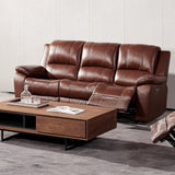 Selma-Leather-Electric-3-Seater-Sofa-Tan from Roseland Furniture