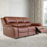 Selma-Leather-Electric-3-Seater-Sofa-Tan from Roseland Furniture