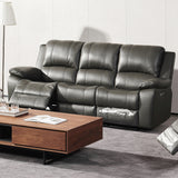 Selma-Leather-Electric-3-Seater-Sofa-Grey from Roseland Furniture