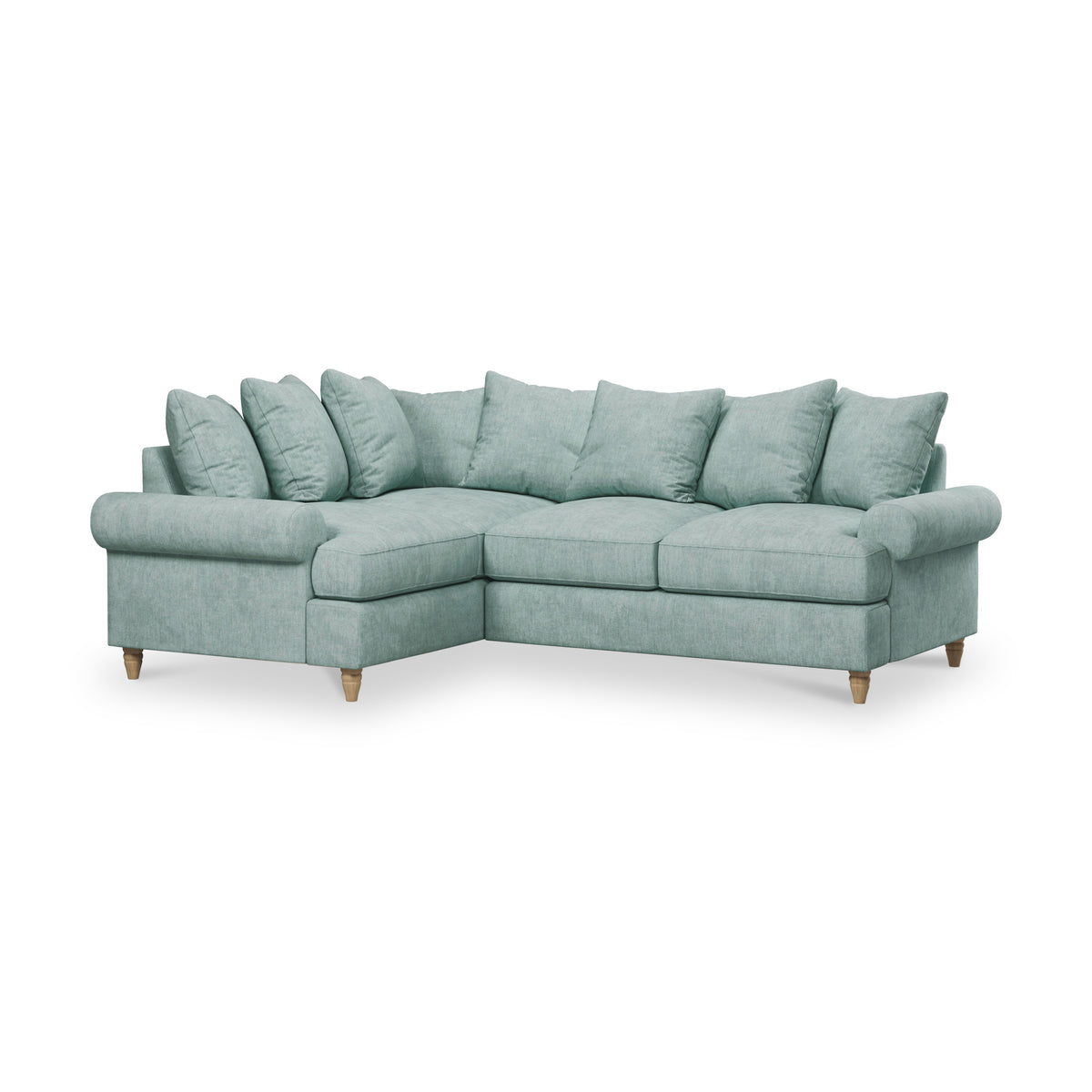 Pembroke LH Corner Sofa Aqua from Roseland Furniture