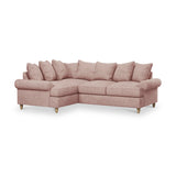 Pembroke LH Corner Sofa Pink from Roseland Furniture