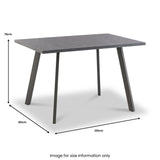 Helga-120cm-Dark-Grey-Dining-Table from Roseland Furniture