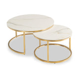 Mira-Kass-Gold-Marble-Effect-Coffee-Table-Set from Roseland Furniture