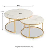 Mira-Kass-Gold-Marble-Effect-Coffee-Table-Set from Roseland Furniture