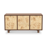 Blaire Mango Wood 3 Door Sideboard Walnut from Roseland Furniture