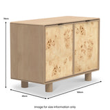 Blaire Mango Wood 2 Door Sideboard Natural from Roseland Furniture