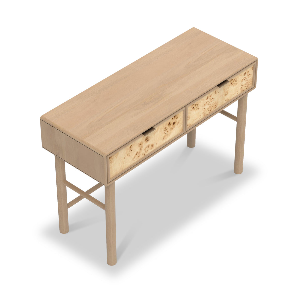 Blaire Mango Wood 2 Drawer Console Table Natural from Roseland Furniture