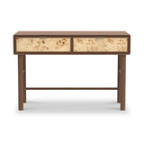 Blaire Mango Wood 2 Drawer Console Table Walnut from Roseland Furniture