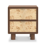 Blaire Mango Wood 2 Drawer Bedside Dims from Roseland Furniture