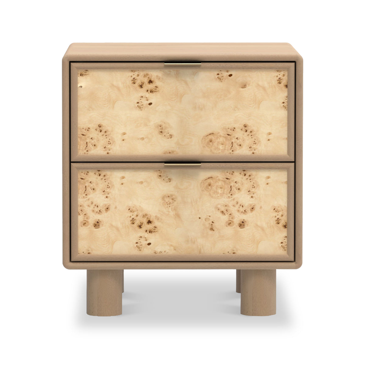 Blaire Mango Wood 2 Drawer Bedside Natural from Roseland Furniture