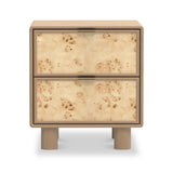 Blaire Mango Wood 2 Drawer Bedside Natural from Roseland Furniture