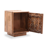 Marlan Carved Mango Wood 1 Door Sideboard from Roseland Furniture