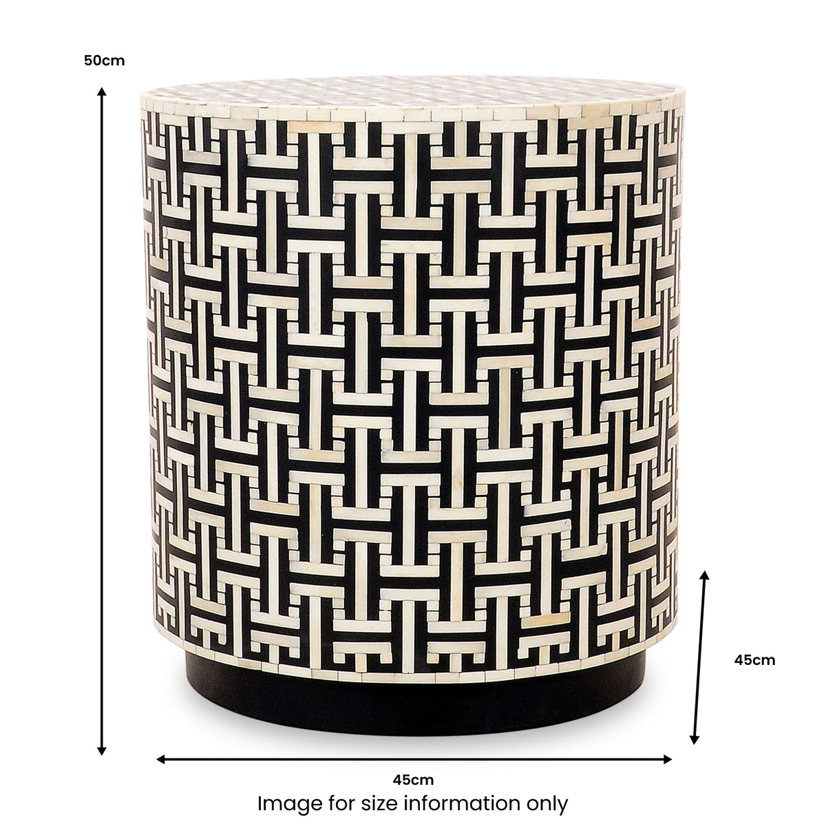 Aanya Bone Inlay Side Table Dims from Roseland Furniture