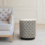 Aanya Bone Inlay Side Table Dims from Roseland Furniture