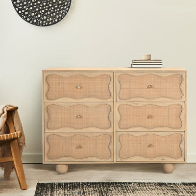 Misha Mango Wood 6 Drawer