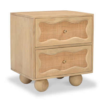 Misha Mango Wood 2 Drawer Bedside Table