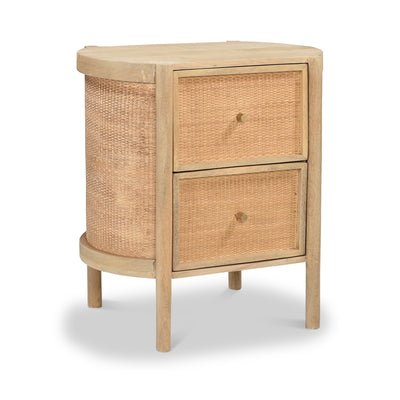 Indie Mango Wood 2 Drawer Bedside Table