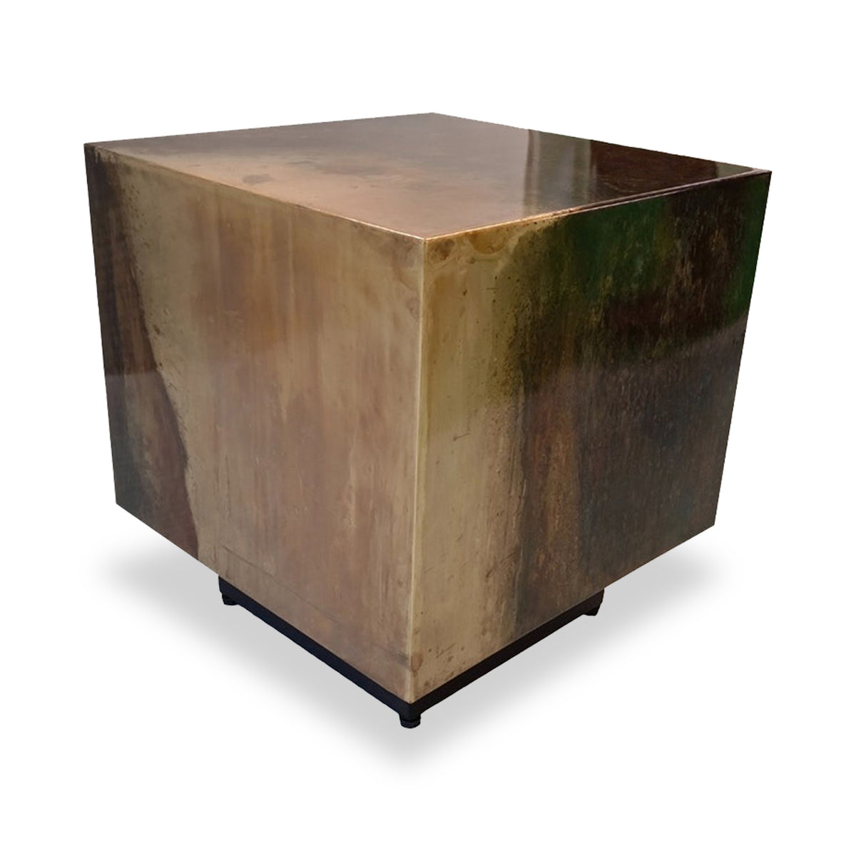 Caspian Iron Cube Side Table from Roseland Furniture