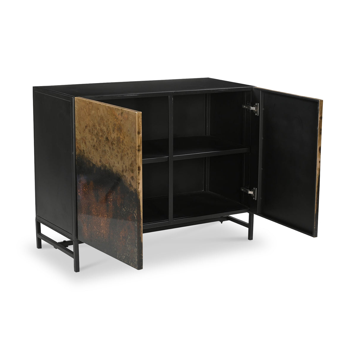 Caspian Iron 2 Door Sideboard Front1 from Roseland Furniture