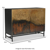 Caspian Iron 2 Door Sideboard Front1 from Roseland Furniture